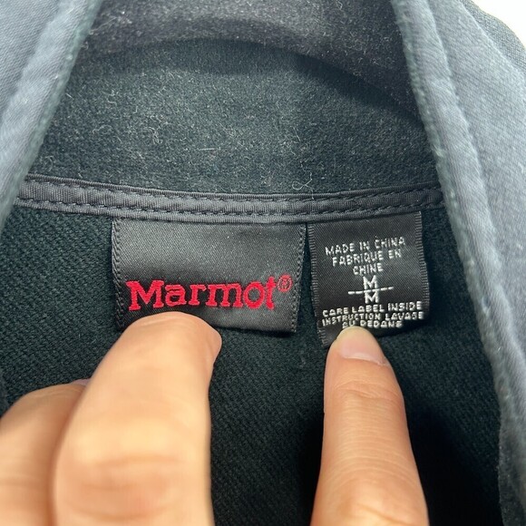MARMOT Men's Black Full Zip Nylon Outdoor Performance Jacket Size Medium - Picture 5 of 6
